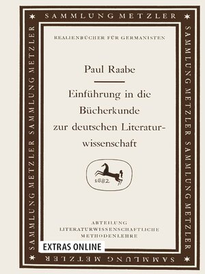 cover image of Einführung in die Bücherkunde zur deutschen Literaturwissenschaft